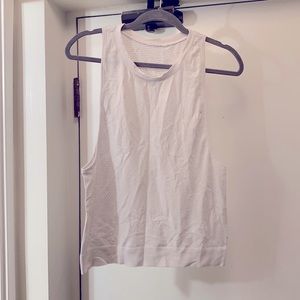 White lululemon muscle shirt, size 6
